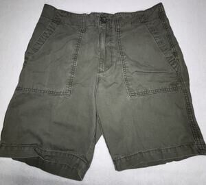 Sz 31 Shorts Women’s Green Lived-In Straight Old Navy Utility Cotton